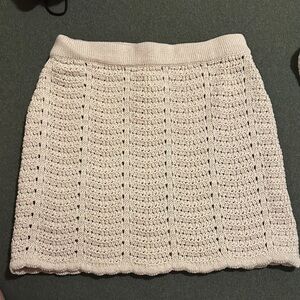 Cotton On Beige Crochet Mini Skirt